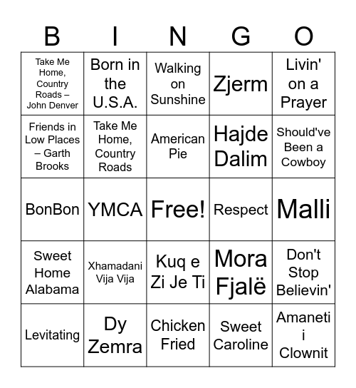 Nebraska Night BINGO! Bingo Card