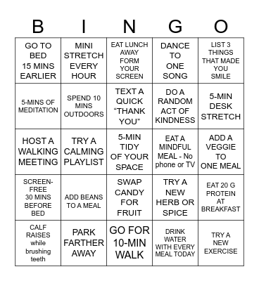 Little Wins Bingo! Bingo Card