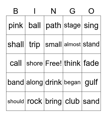 The Fun Trip Bingo Card