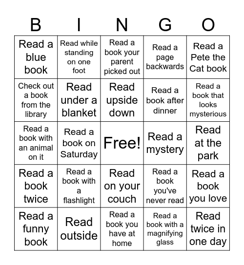 Summer Reading 2027 Bingo Card