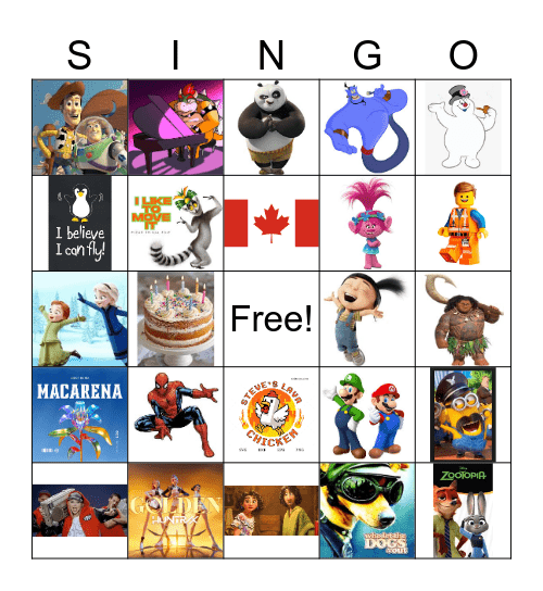 MUSIC BINGO! Bingo Card