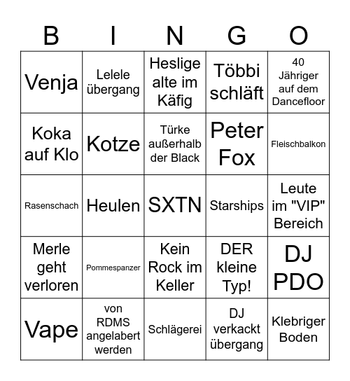 Joker Bingo Card