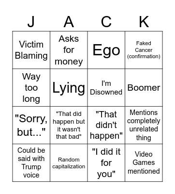 Card Bingo Card
