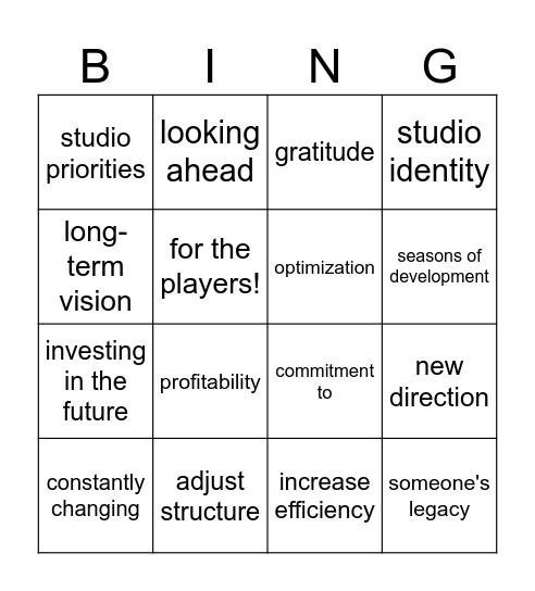 all hands bingo Card