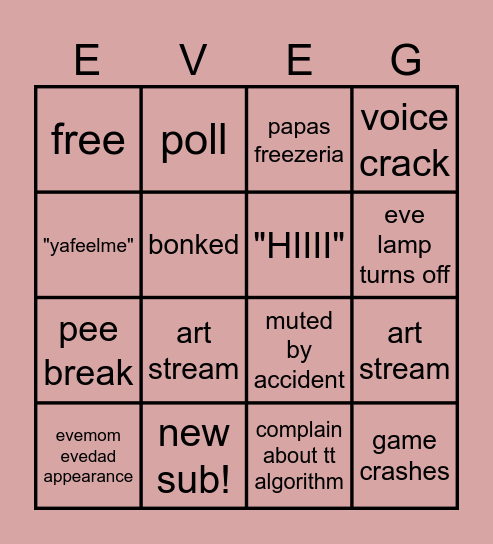 even_eden Bingo Card