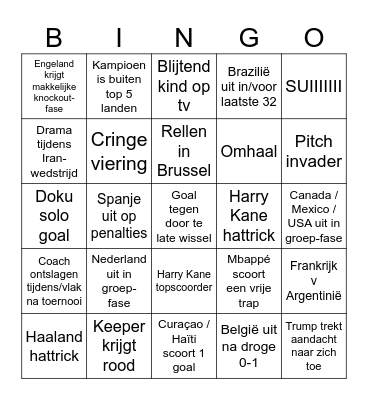 WK 2026 BINGO Card