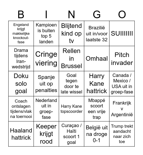 WK 2026 BINGO Card