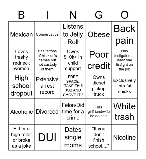 👷‍♂️Roofing/Masonry/Bricklayer/Concrete Bingo👷‍♂️ Bingo Card