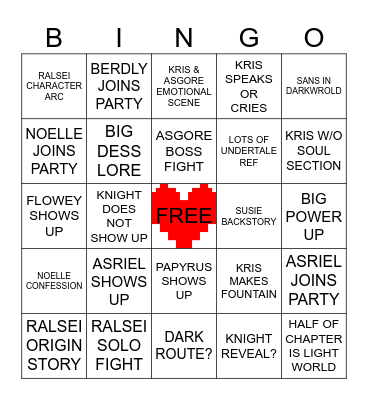 CHAPTER 5 BINGO Card