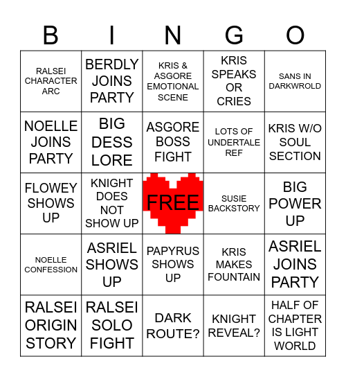 CHAPTER 5 BINGO Card