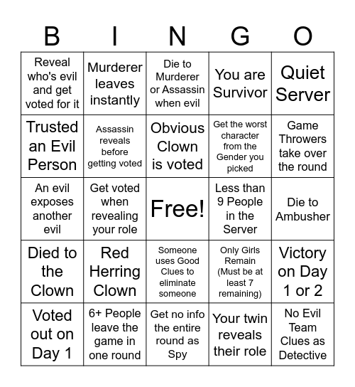 Flicker Bingo Card