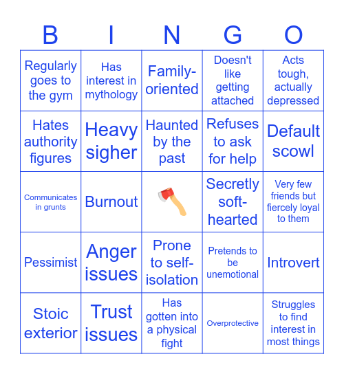 PSAS(L) Kinnies - Kratos Bingo Card
