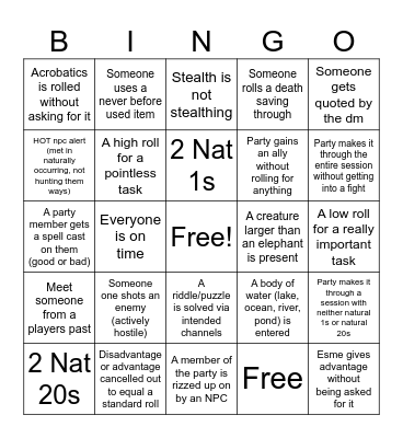Return of the Bingo Card