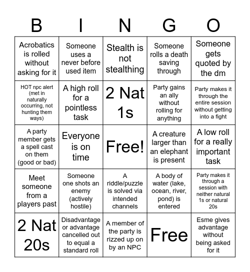 Return of the Bingo Card