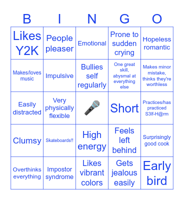 PSAS(L) Kinnies - Parappa Bingo Card