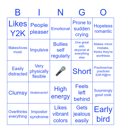 PSAS(L) Kinnies - Parappa Bingo Card