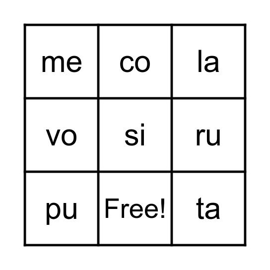 BINGO Card