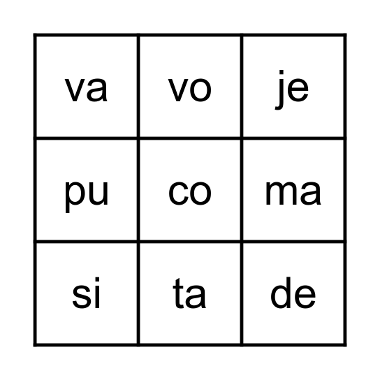 BINGO Card