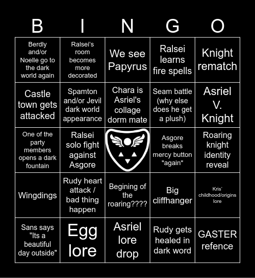 DELTARUNE CHAPTER 5 Bingo Card