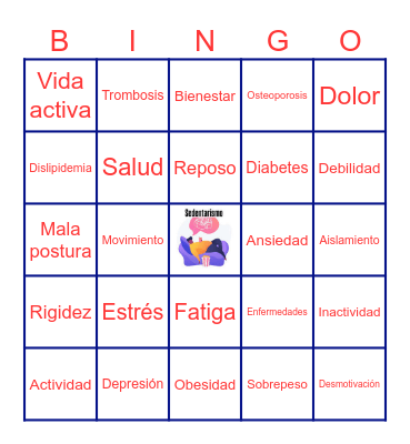 EL SEDENTARISMO Bingo Card