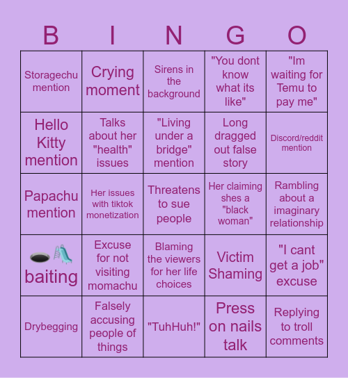 June 2026 Tophiachu Live Bingo Card