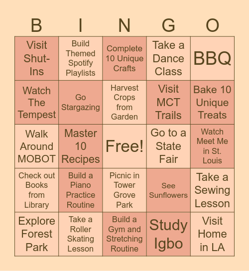 Summer Bingo 2026 Bingo Card