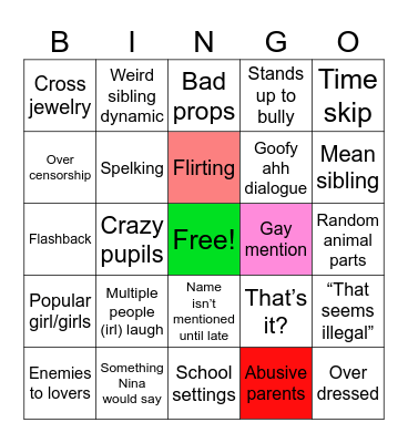 GL Bingo Card