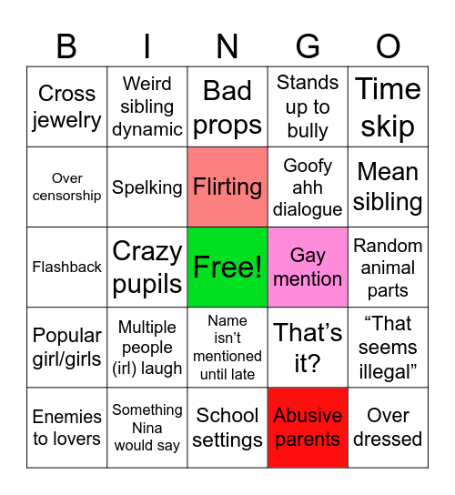 GL Bingo Card