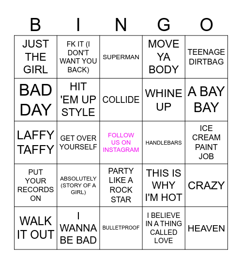 00'S ONE HIT WONDERS Bingo Card