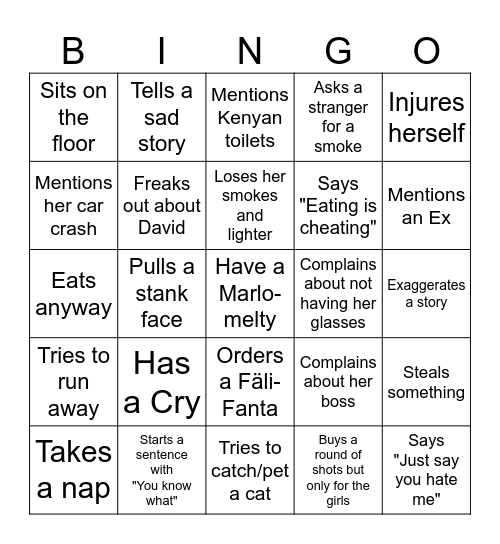 Anrie Bingo Card
