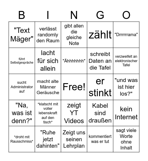 Dittert Bingo Card
