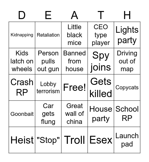 BlwRvkOgsOkgKouHutAgyVuyEihN Bingo Card