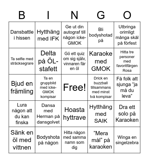 Jukolabåt Bingo Card