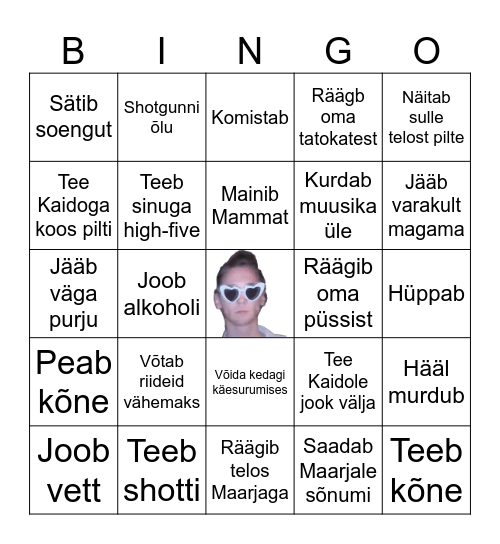 KAIDO Bingo Card