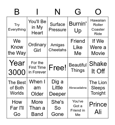 End of Year SINGO! Bingo Card