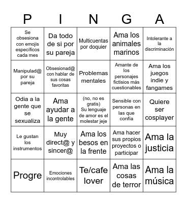 Marthen Bingo :3 Bingo Card