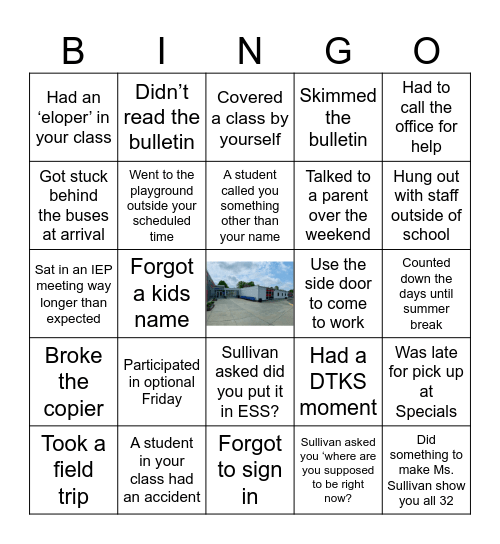 Haley Bingo Card