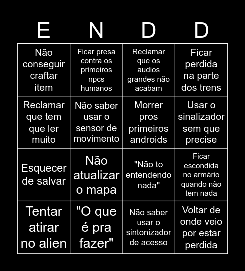 Alien da endd_fps Bingo Card