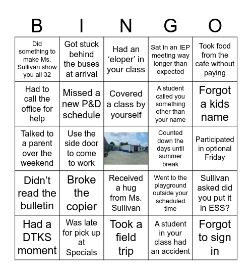 Haley Bingo Card