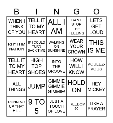 PRIDE Bingo Card