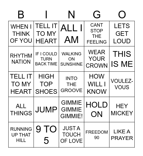PRIDE Bingo Card
