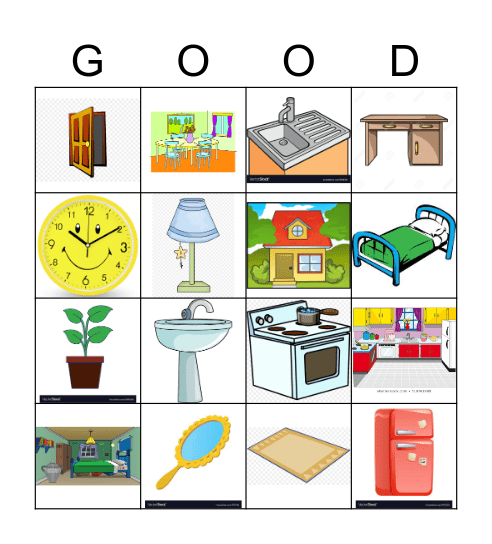 House bingo Card