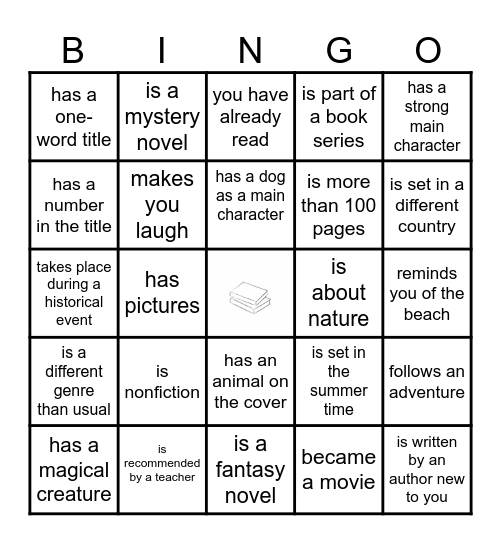 Read a book that... Bingo Card