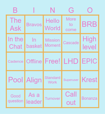 Summer Bingo Card
