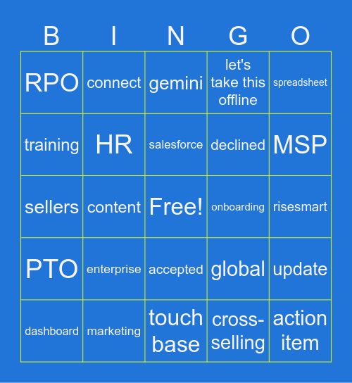 Inbox Bingo Card