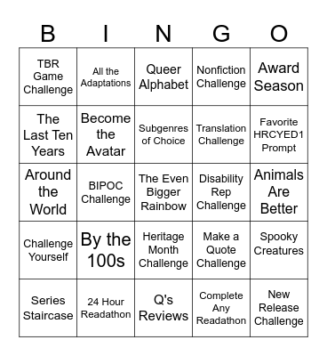 HRCYED 2 Bingo Card