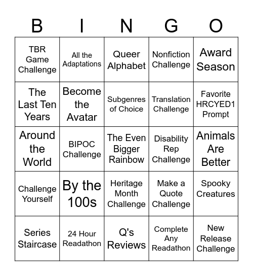 HRCYED 2 Bingo Card