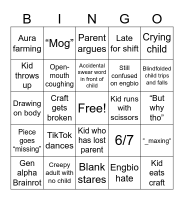 Nature Festival Bingo Card
