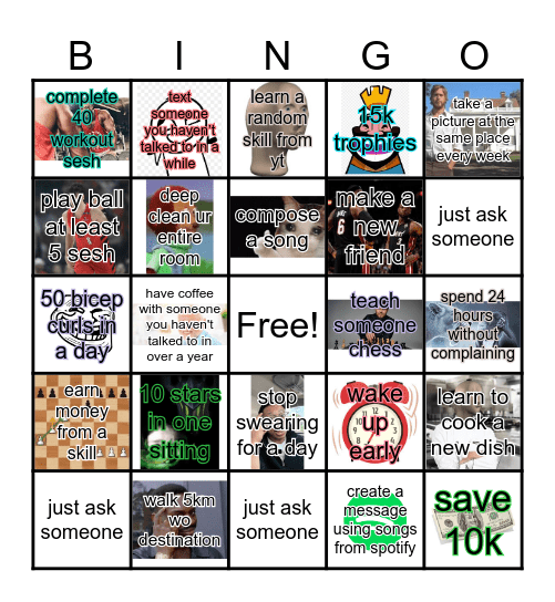 Random Shii Bingo Card