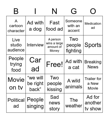 TV Bingo Card